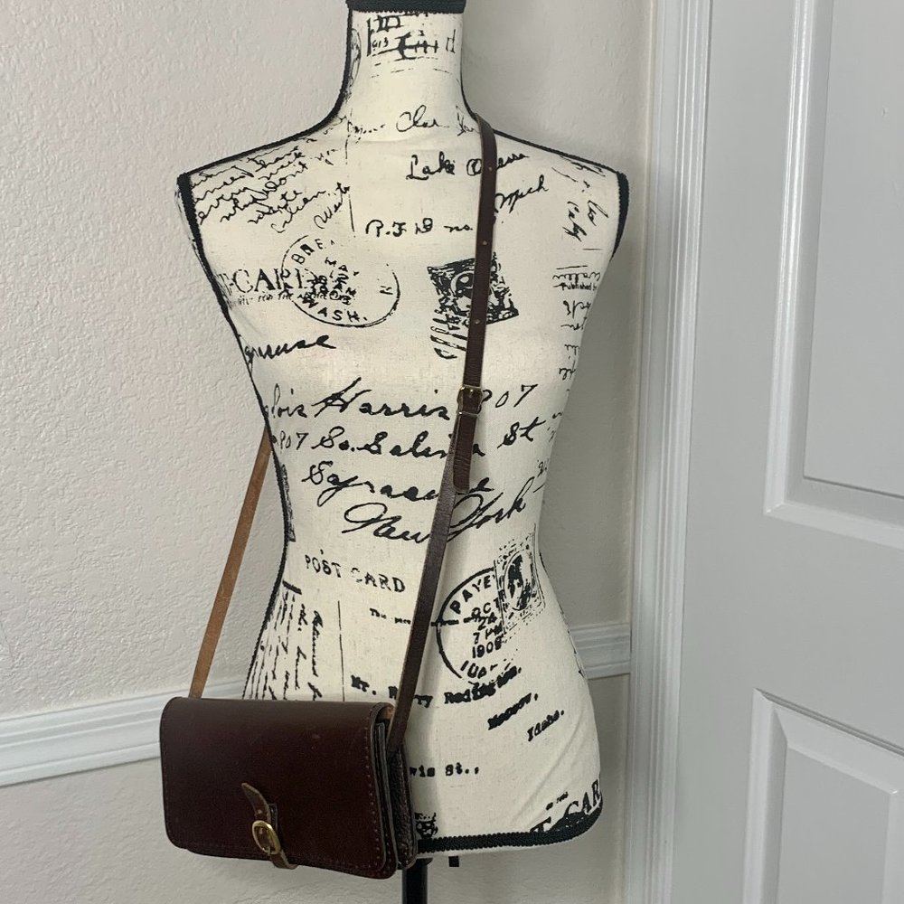 Vintage English Satchel Leather Crossbody Bag